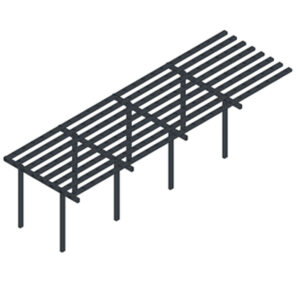 Kit Hidroponia Madeira Plástica 6m